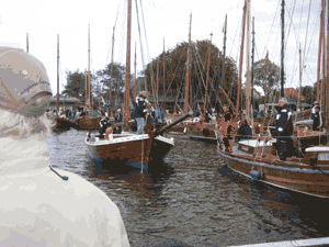 Bodstedt Hafen mit Zesenbooten